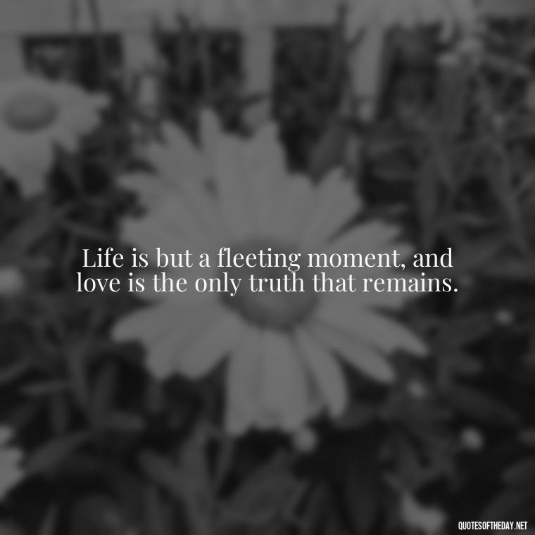 Life is but a fleeting moment, and love is the only truth that remains. - Iranian Love Quotes