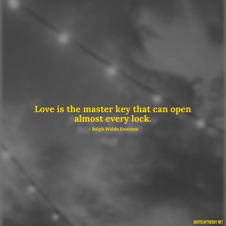 Love is the master key that can open almost every lock. - Love You With All My Heart Quotes