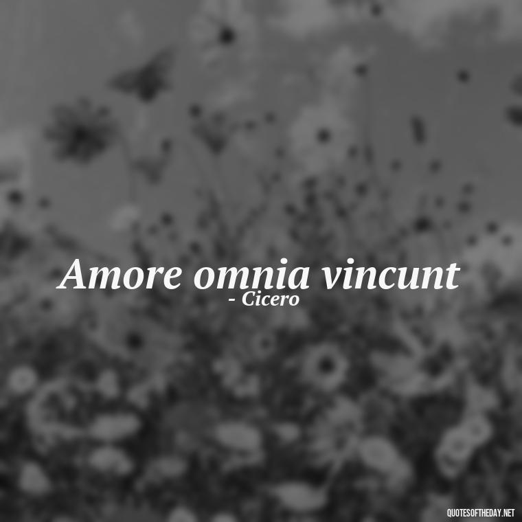 Amore omnia vincunt - Quotes In Latin About Love