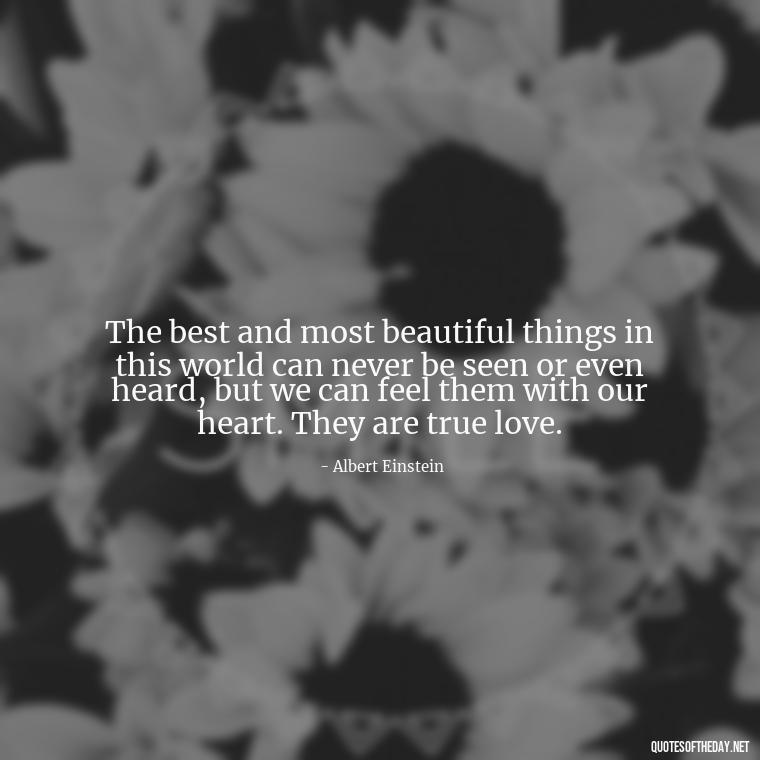 The best and most beautiful things in this world can never be seen or even heard, but we can feel them with our heart. They are true love. - Love Quotes By Authors