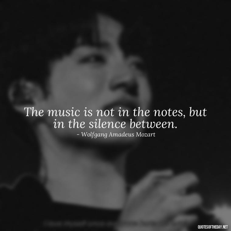 The music is not in the notes, but in the silence between. - Short Deep Music Quotes