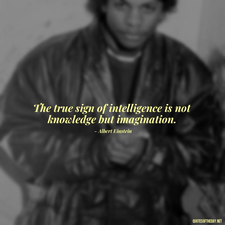 The true sign of intelligence is not knowledge but imagination. - Creativity Short Quotes