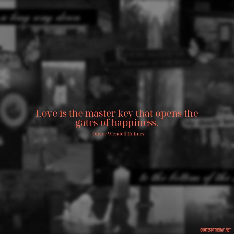 Love is the master key that opens the gates of happiness. - February Month Of Love Quotes