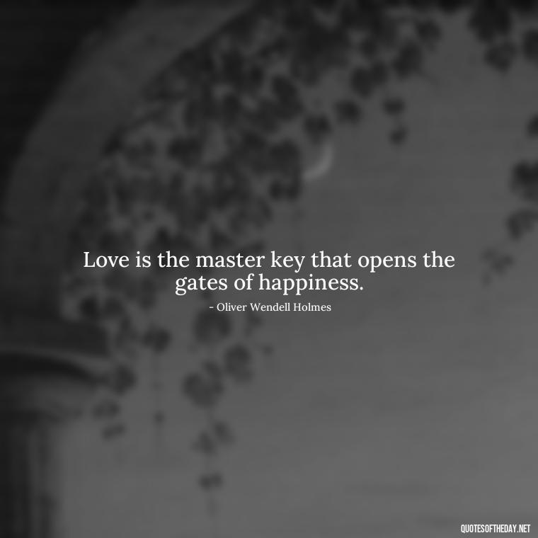 Love is the master key that opens the gates of happiness. - Express Love Quotes