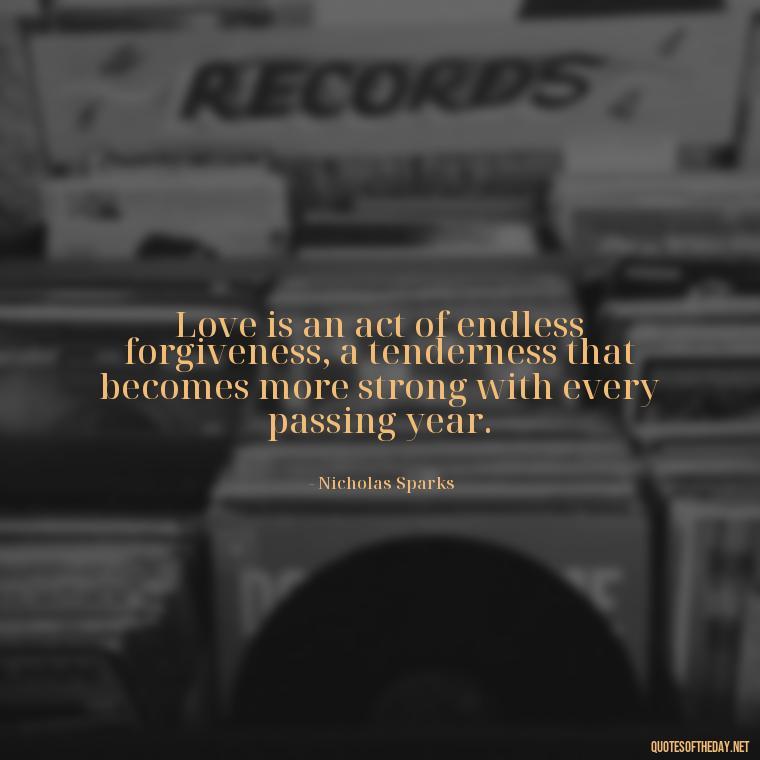 Love is an act of endless forgiveness, a tenderness that becomes more strong with every passing year. - Love And Priority Quotes