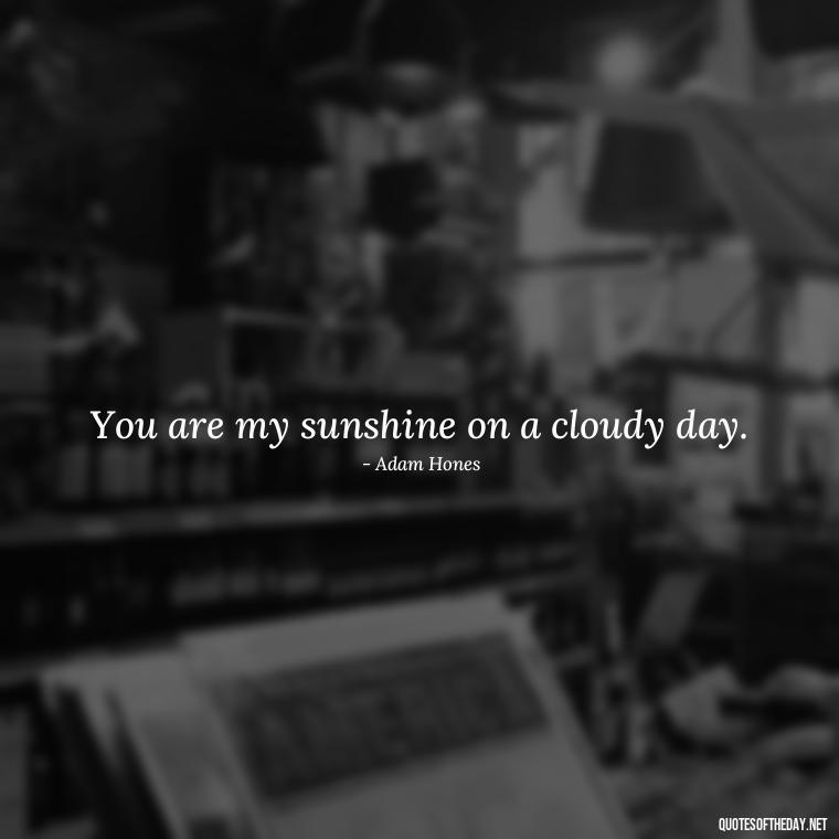 You are my sunshine on a cloudy day. - Guess How Much I Love You Quotes Book