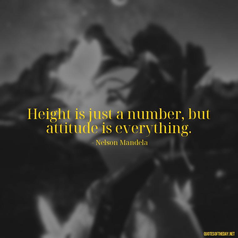 Height is just a number, but attitude is everything. - Mean Short Quotes