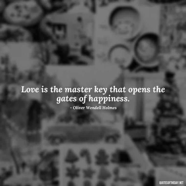 Love is the master key that opens the gates of happiness. - Love Quotes For Expressing Love