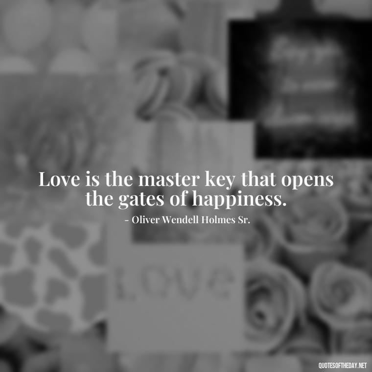 Love is the master key that opens the gates of happiness. - Lgbt Love Quotes