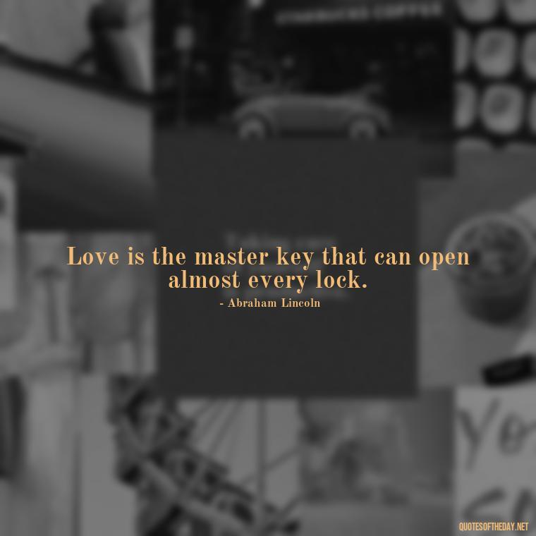 Love is the master key that can open almost every lock. - Black Love Quotes Images