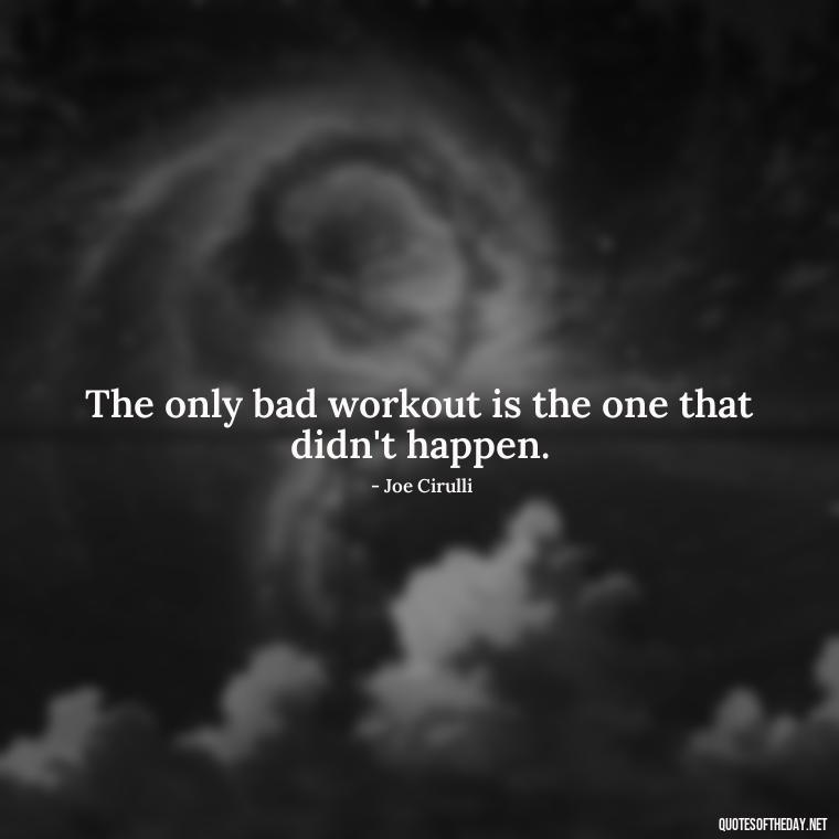 The only bad workout is the one that didn't happen. - Gym Short Quotes