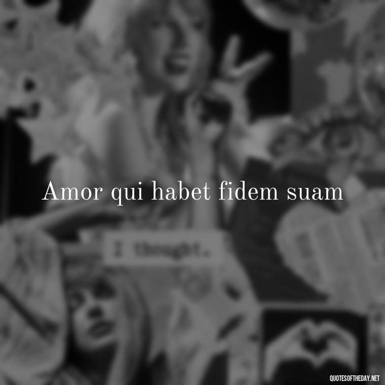 Amor qui habet fidem suam - Quotes In Latin About Love