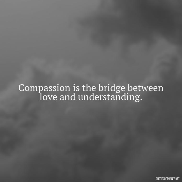 Compassion is the bridge between love and understanding. - Gandhi Quotes On Love