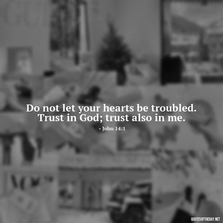 Do not let your hearts be troubled. Trust in God; trust also in me. - Biblical Quotes On Death Of A Loved One