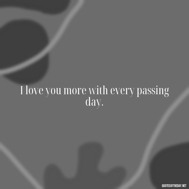 I love you more with every passing day. - Love Persian Quotes