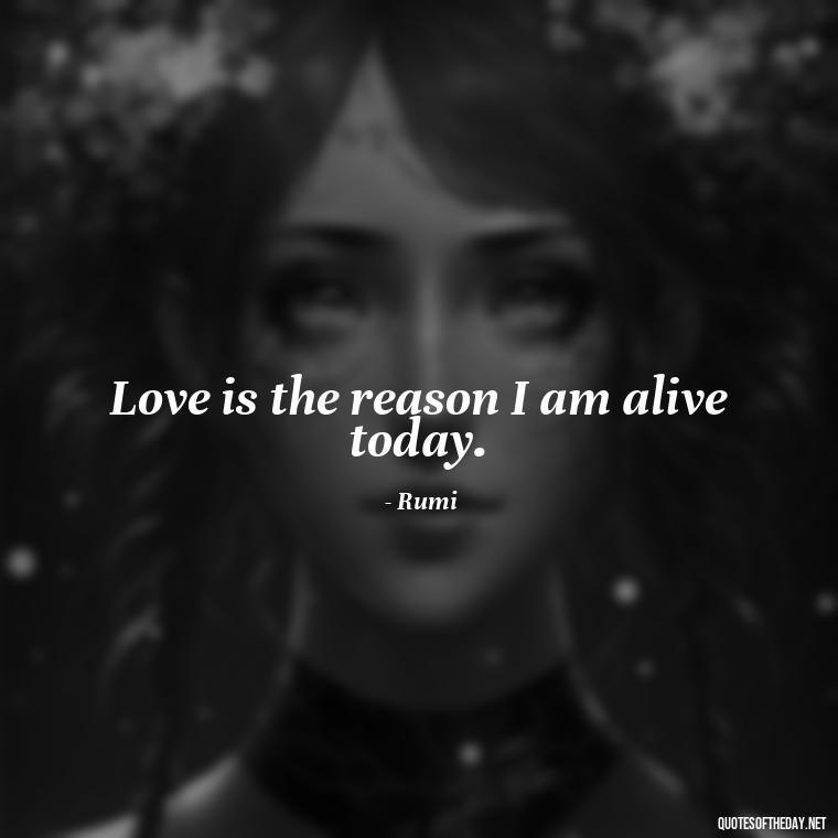 Love is the reason I am alive today. - Love Persian Quotes