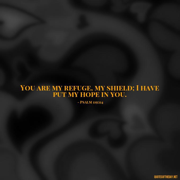 You are my refuge, my shield; I have put my hope in you. - Bible Short Quotes