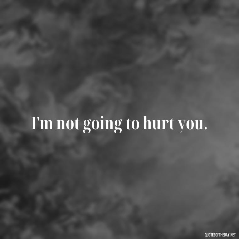 I'm not going to hurt you. - Love You Long Time Movie Quote