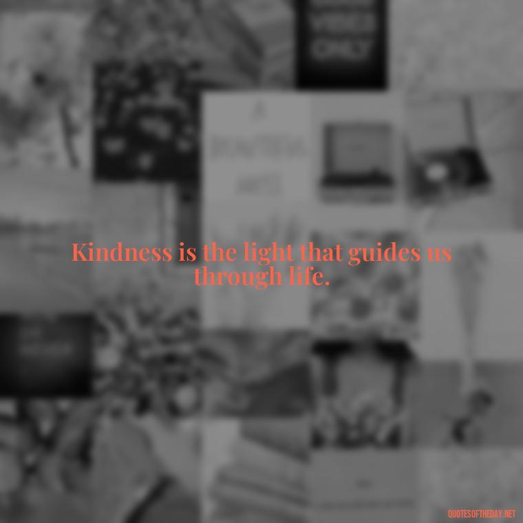 Kindness is the light that guides us through life. - Short Light Quotes