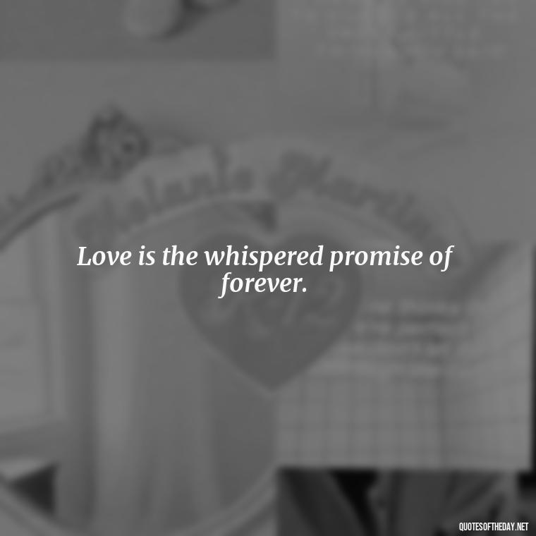 Love is the whispered promise of forever. - Instagram Quotes About Love