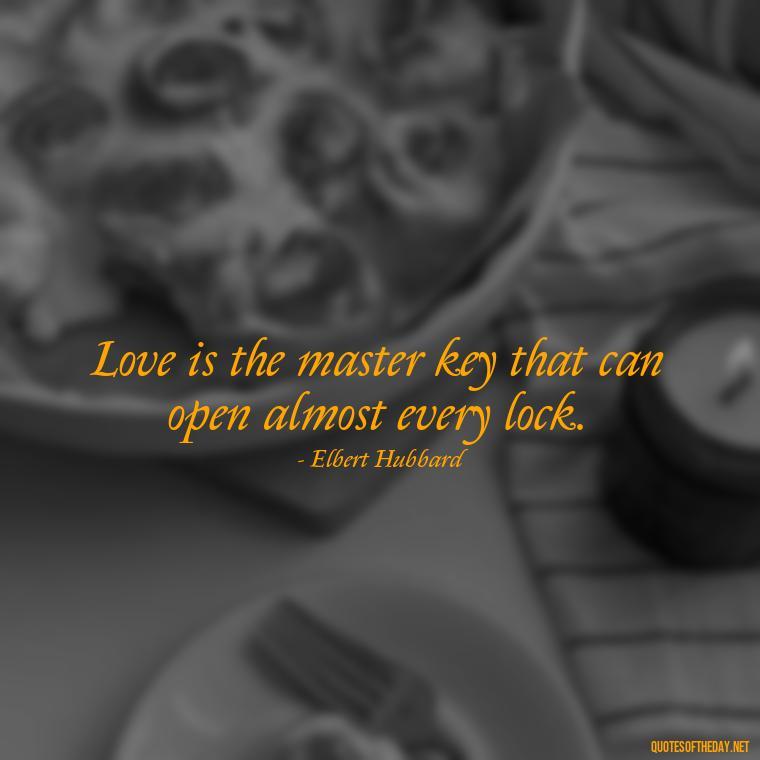 Love is the master key that can open almost every lock. - Love And Miss U Quotes