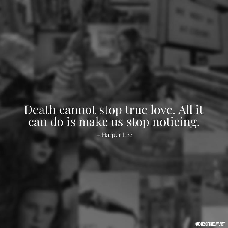 Death cannot stop true love. All it can do is make us stop noticing. - Quotes For Loved Ones In Heaven