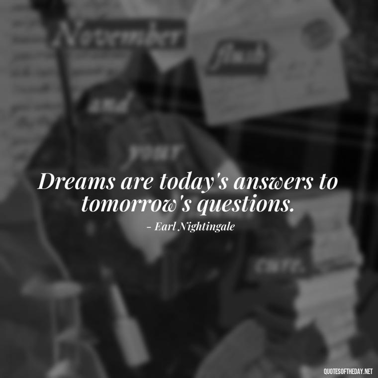 Dreams are today's answers to tomorrow's questions. - Dreaming Short Quotes