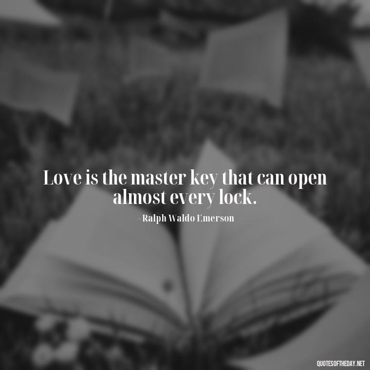 Love is the master key that can open almost every lock. - Poetry Quotes About Love