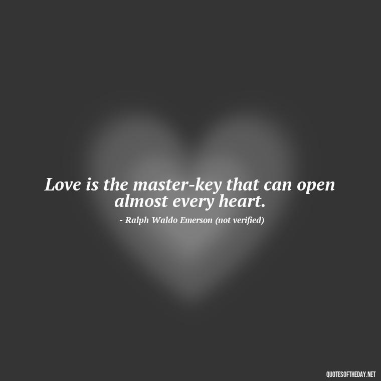 Love is the master-key that can open almost every heart. - J R R Tolkien Love Quotes