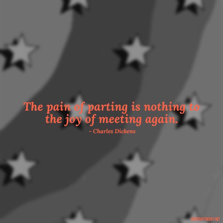 The pain of parting is nothing to the joy of meeting again. - Short Quotes On Loss