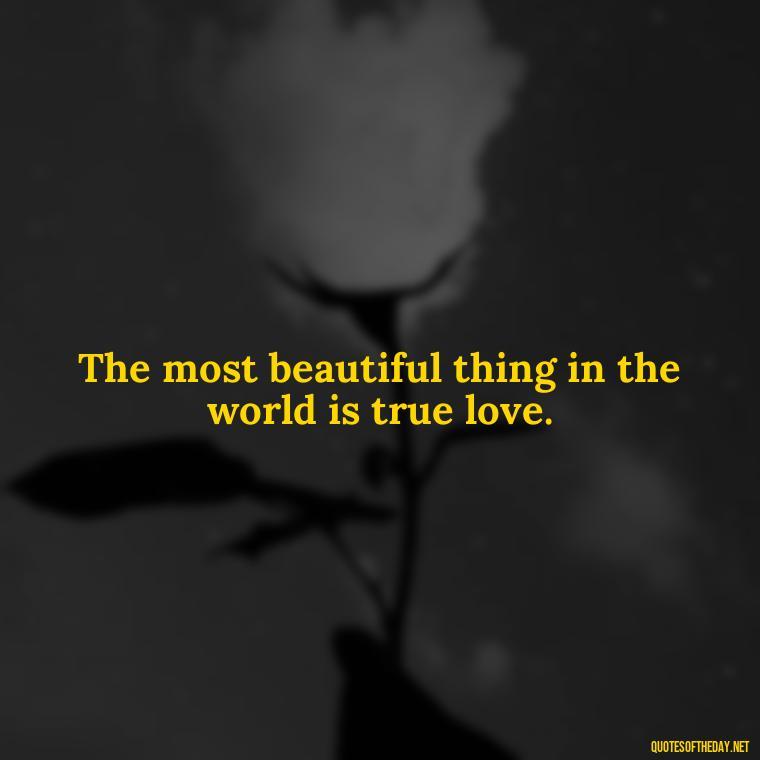 The most beautiful thing in the world is true love. - Finding New Love Quotes