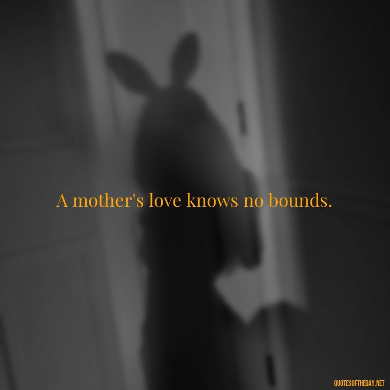 A mother's love knows no bounds. - Daughter Quotes From Mom I Love You