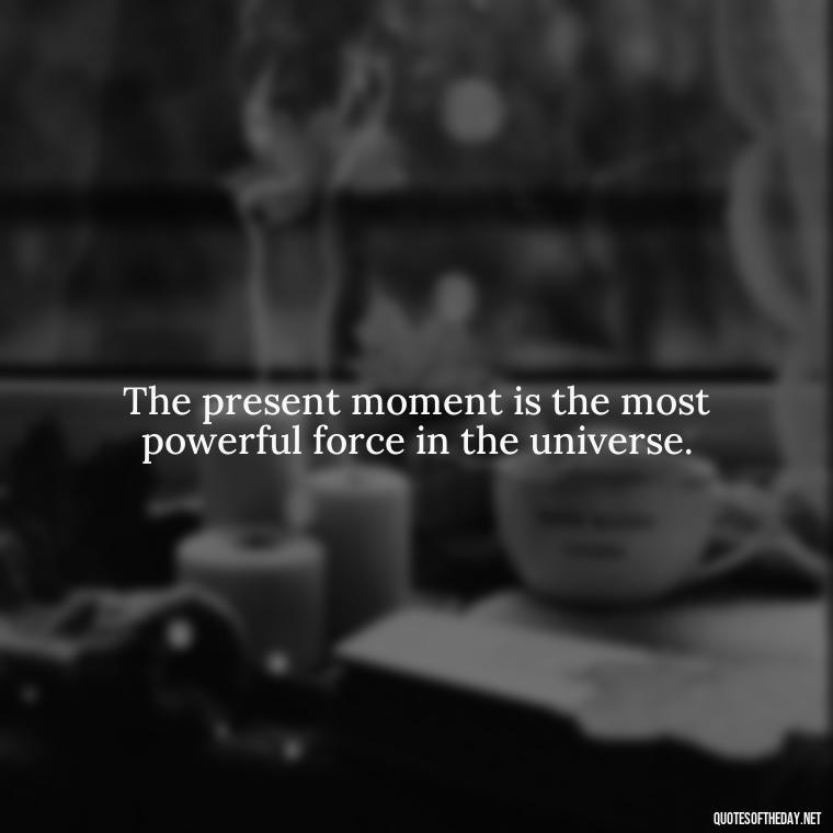 The present moment is the most powerful force in the universe. - Daily Short Quotes