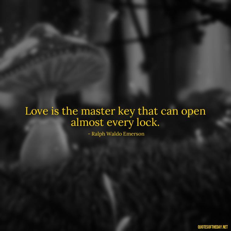 Love is the master key that can open almost every lock. - Quotes About The Perfect Love