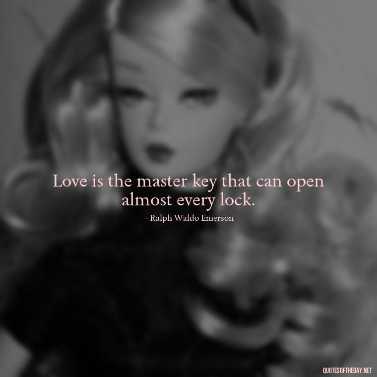 Love is the master key that can open almost every lock. - Love And Beauty Quotes