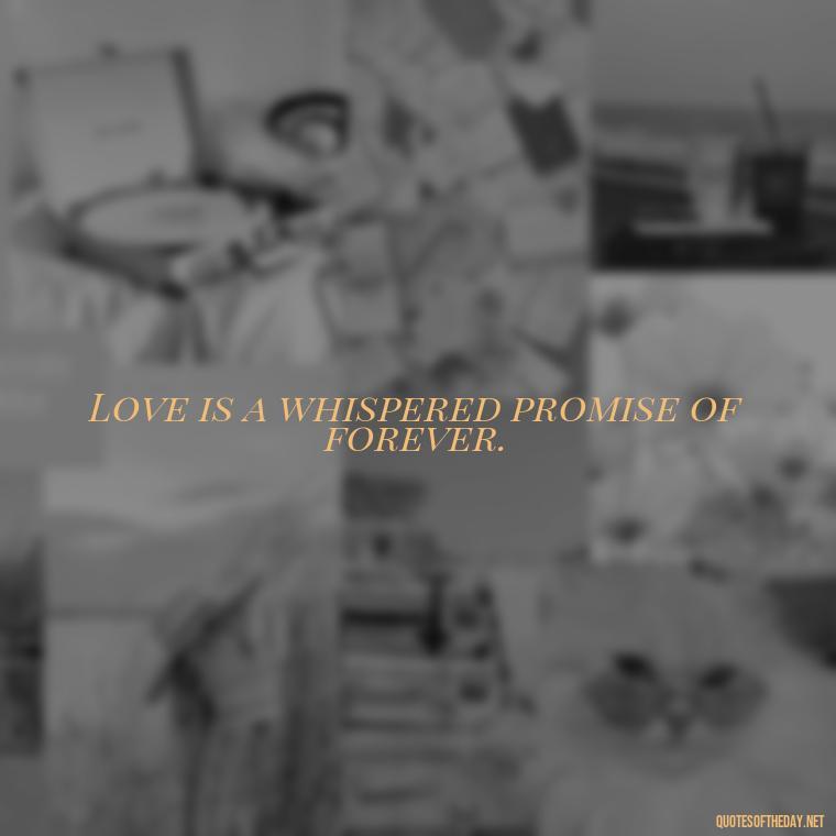 Love is a whispered promise of forever. - Love Valentine'S Day Quotes