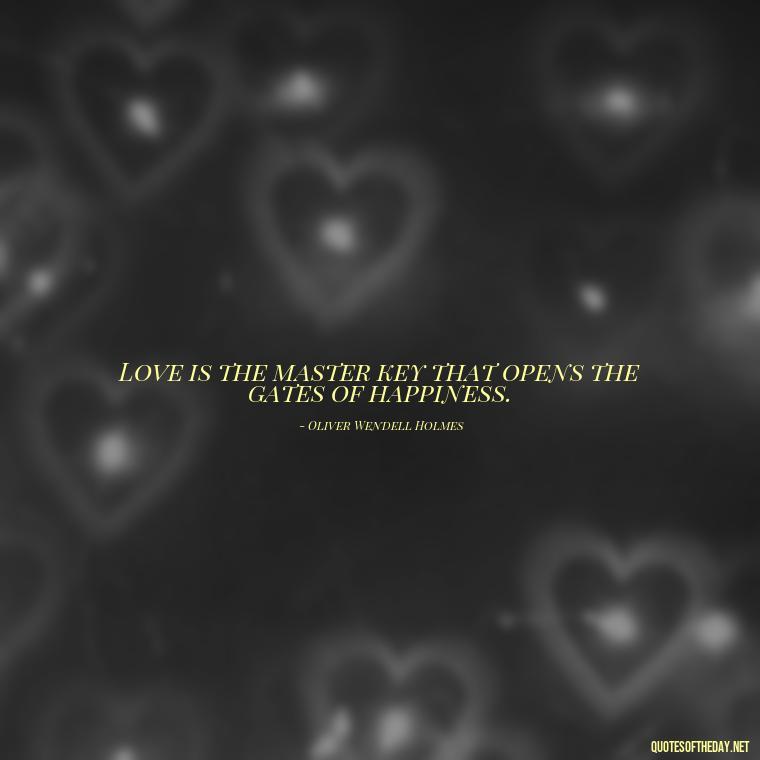 Love is the master key that opens the gates of happiness. - Love Appreciation Quotes For Him