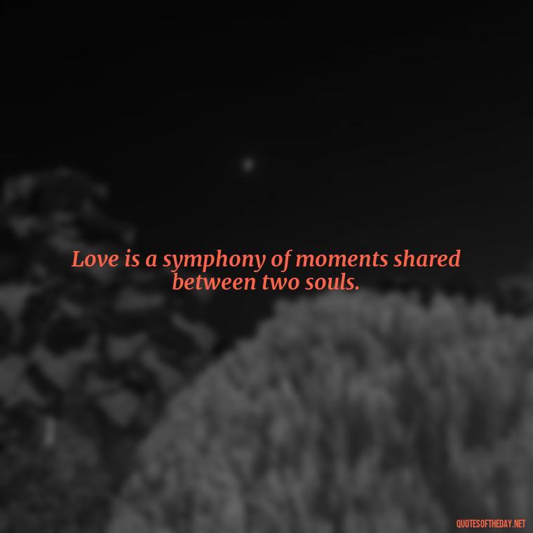 Love is a symphony of moments shared between two souls. - Love Quotes Hafiz