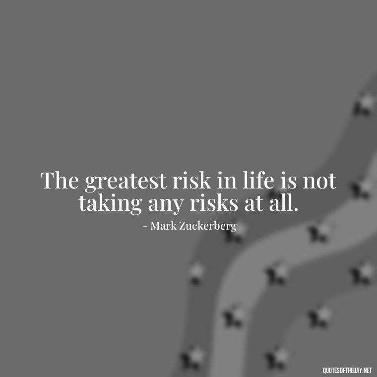 The greatest risk in life is not taking any risks at all. - David Goggins Short Quotes