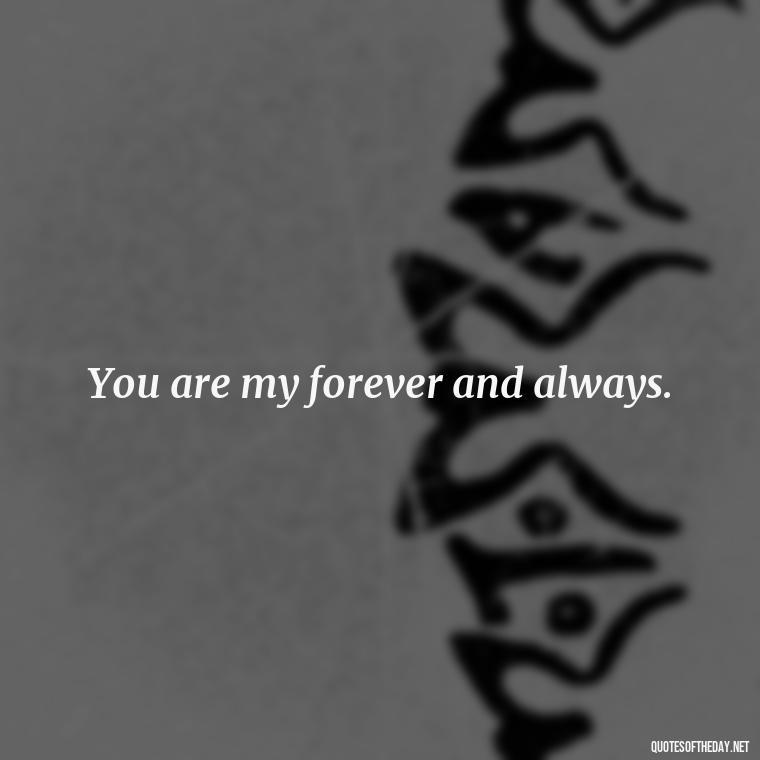 You are my forever and always. - I Love You More And More Everyday Quotes