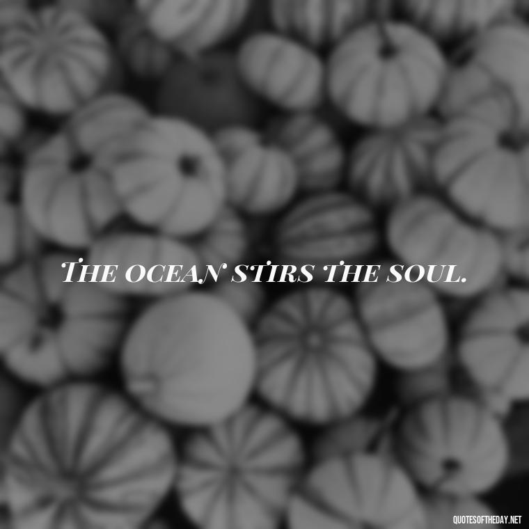 The ocean stirs the soul. - Beach Quotes Instagram