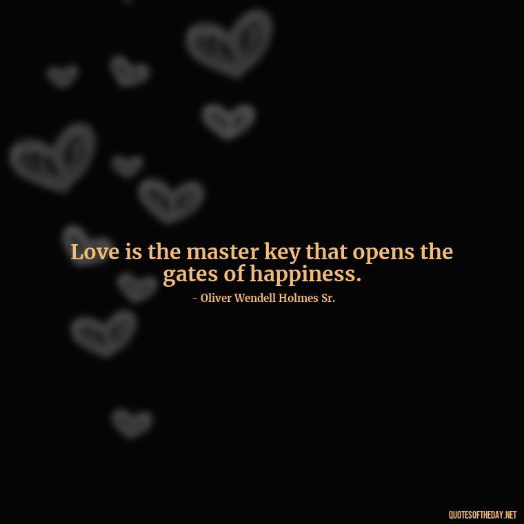 Love is the master key that opens the gates of happiness. - Love With Emotional Quotes