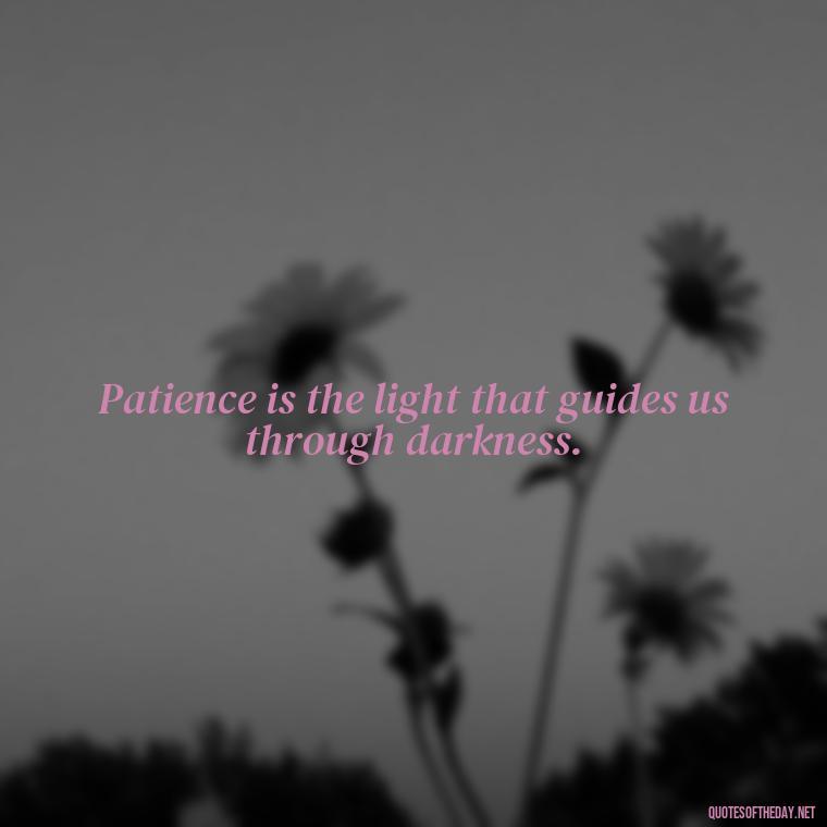 Patience is the light that guides us through darkness. - Short Muslim Quotes