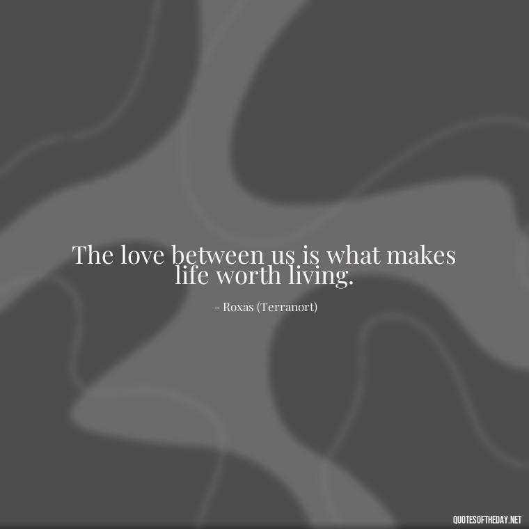 The love between us is what makes life worth living. - Kingdom Hearts Quotes Love