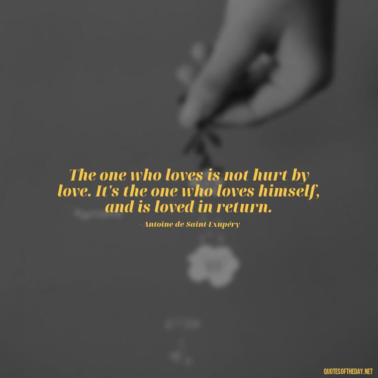 The one who loves is not hurt by love. It's the one who loves himself, and is loved in return. - Short Quotes On Relationship