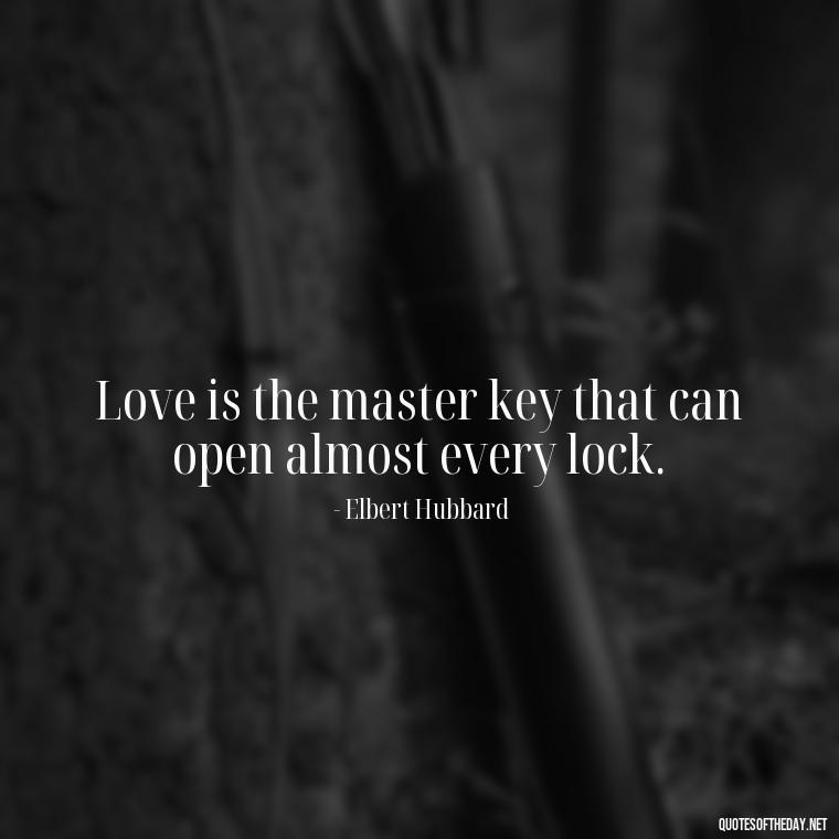 Love is the master key that can open almost every lock. - Fight For True Love Quotes