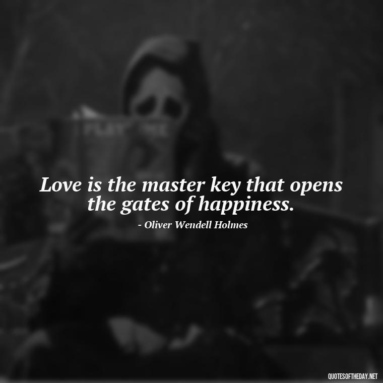 Love is the master key that opens the gates of happiness. - Love Passion Quotes For Him