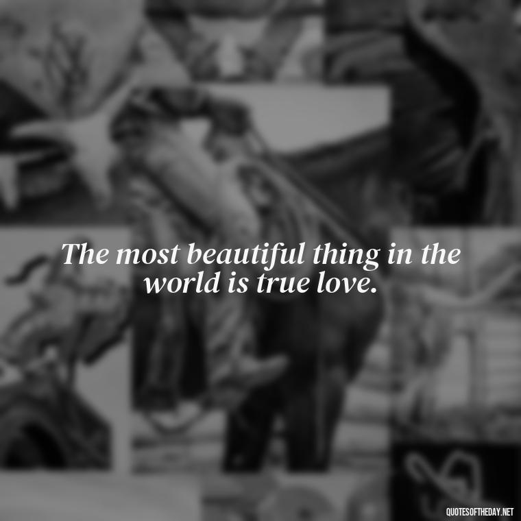 The most beautiful thing in the world is true love. - Best Love Book Quotes