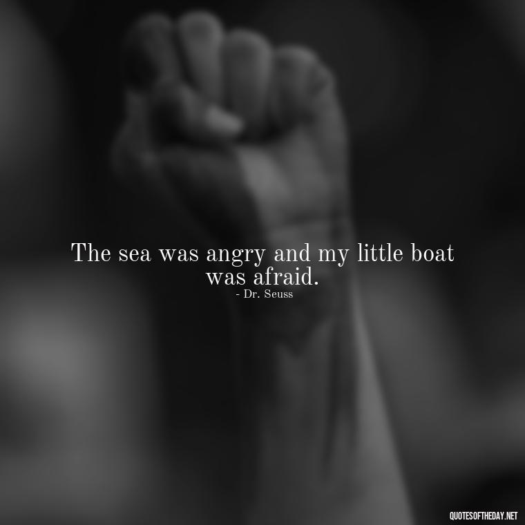 The sea was angry and my little boat was afraid. - Short Quotes About Fishing