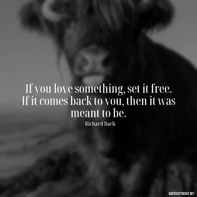 If you love something, set it free. If it comes back to you, then it was meant to be. - Dr Seuss Quote About Love And Weirdness